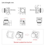 FOXEER Toothless 2 Micro/Mini/Nano CMOS 1/2 StarLight 1200TVL Camera 4:3 16:9 PAL/NTSC Natural for Drones Accessories